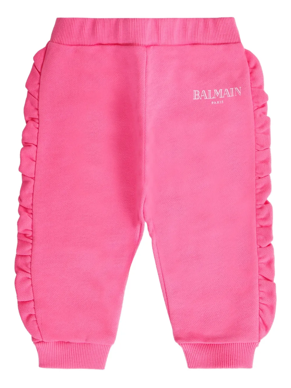 

Спортивные брюки с оборками Balmain Kids, розовый