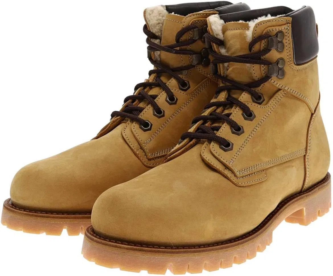 FB Fashion Boots Унисекс Ботинки Mountain Peak на шнуровке, зимние ботинки, меховые ботинки, бежевые — фото 2