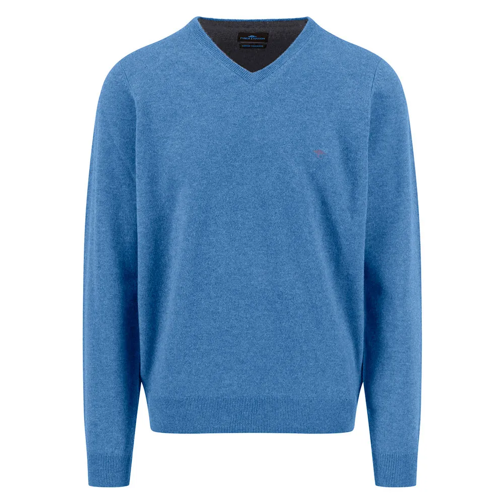 

Свитер с V-образным вырезом Fynch Hatton 1514801, синий