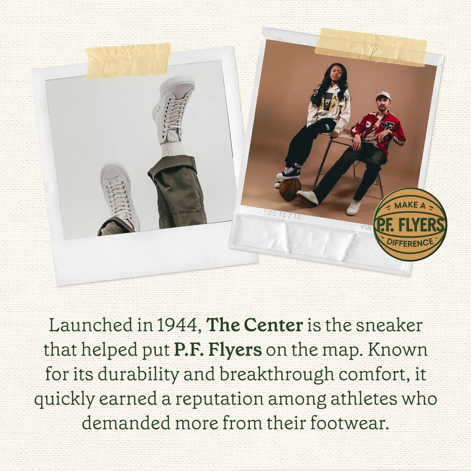 Кроссовки PF Flyers Men's Center Hi Center Hi, Sea Salt — фото 4