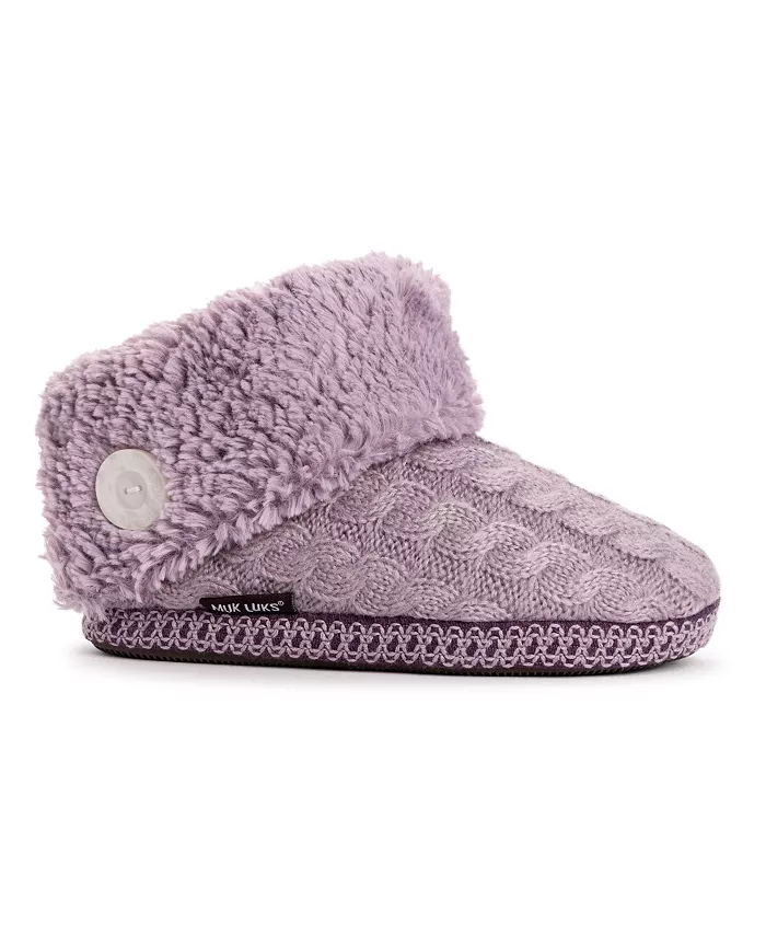 Женские тапочки-угги Melinda Cuff Muk Luks, фиолетовый — фото 3