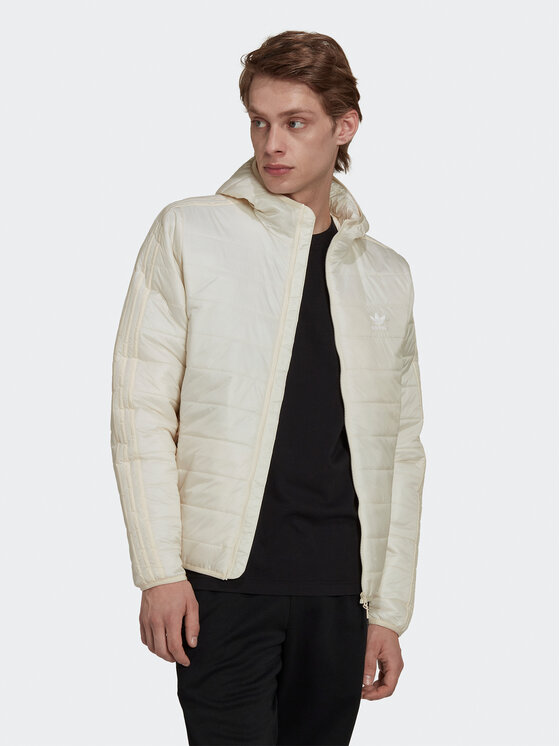 Пуховик regular fit Padded Hooded Puffer Jacket HL9213 Adidas, бежевый — фото 2