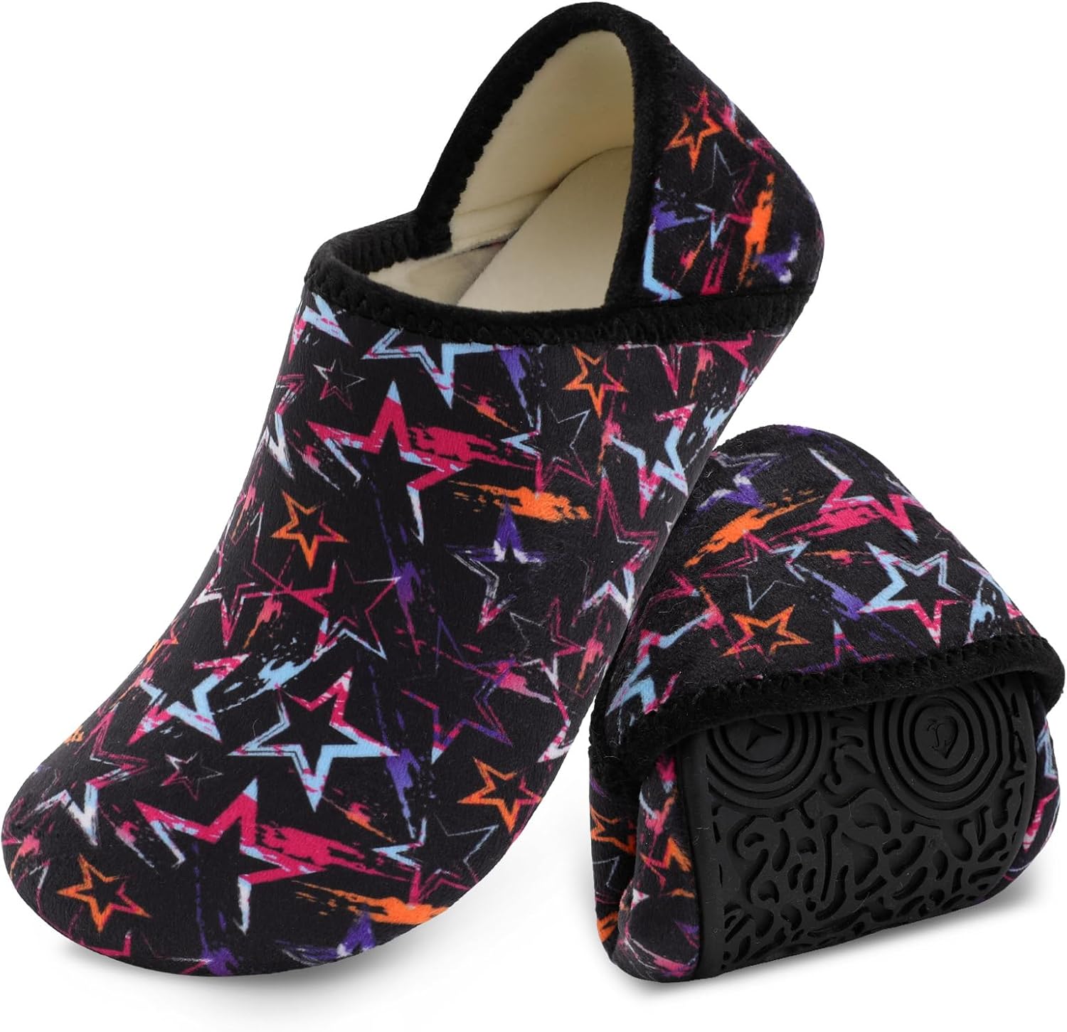 

Домашние тапочки XIHALOOK для женщин и мужчин, уютные носочные тапочки с мягкой резиновой подошвой, для дома и улицы, черный