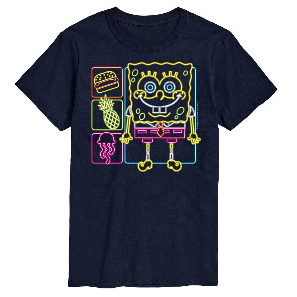 

Мужская футболка Nickelodeon SpongeBob SquareБрюки Неоновая футболка с рисунком, темно-синий