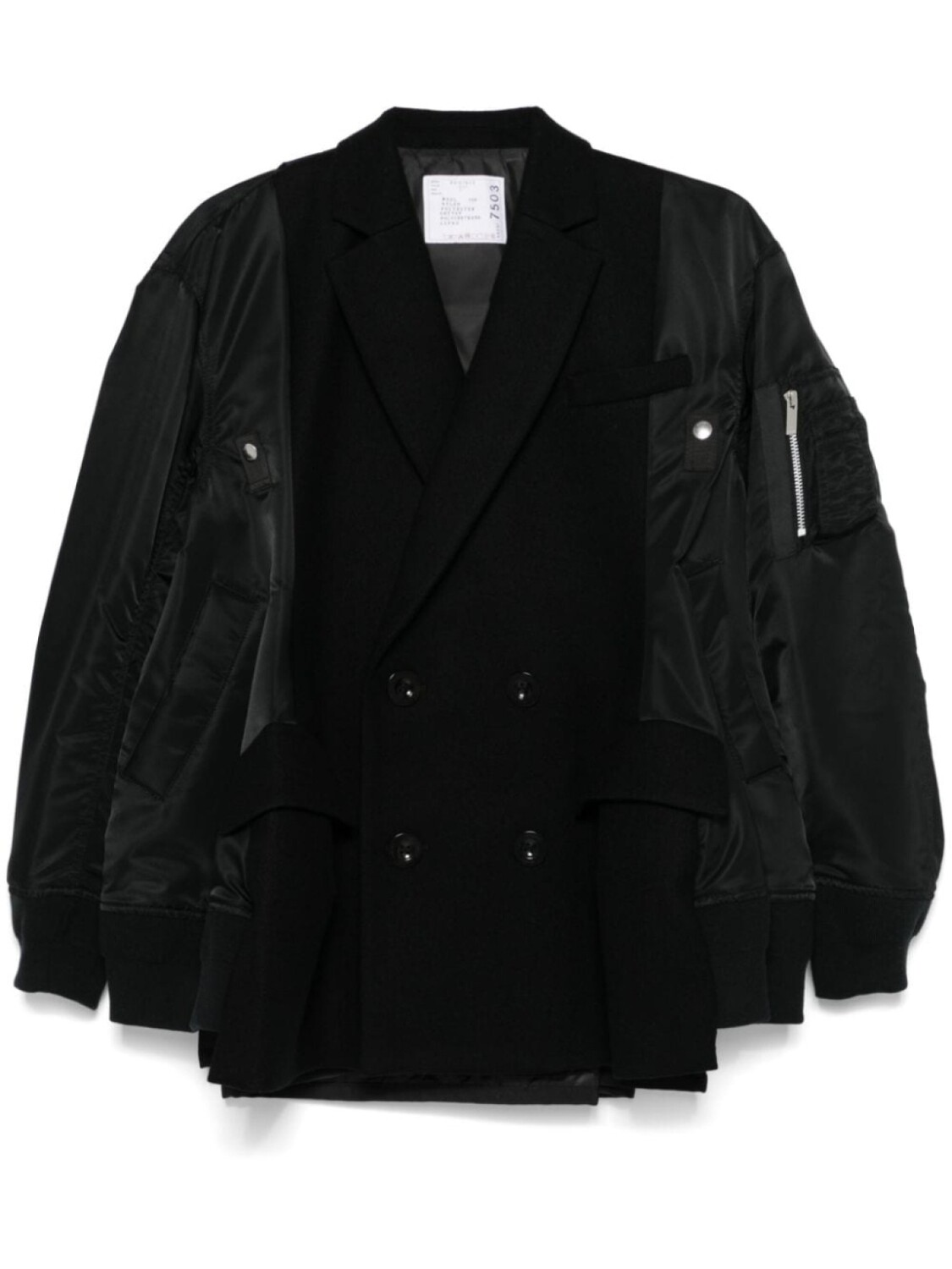 

Sacai куртка со вставками, черный