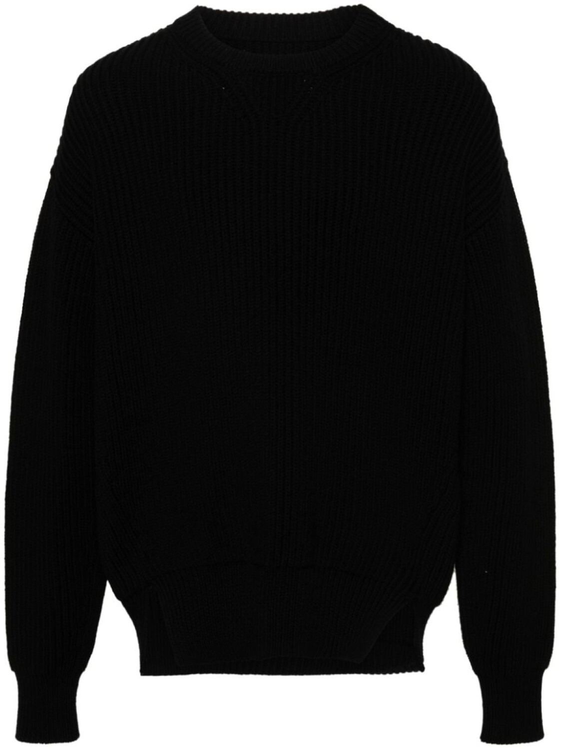 

Jil Sander шерстяной джемпер в рубчик, черный