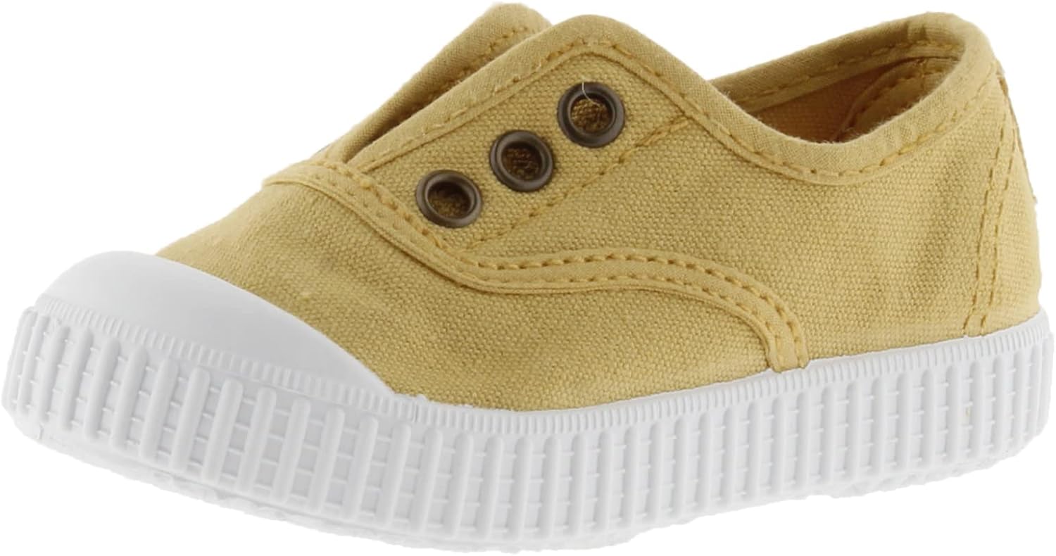 

Женские кеды Victoria английского бренда с тонированным носком из канвы и шнуровкой, Wheat