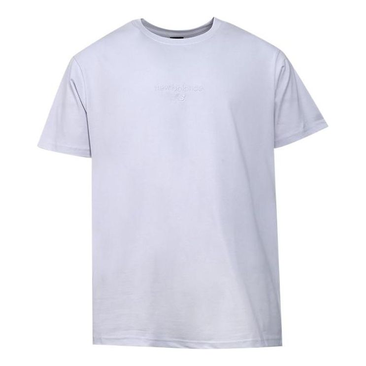 

Футболка New Balance Logo Embroidered Knit Sports Round Neck Short Sleeve Couple Style Purple, фиолетовый