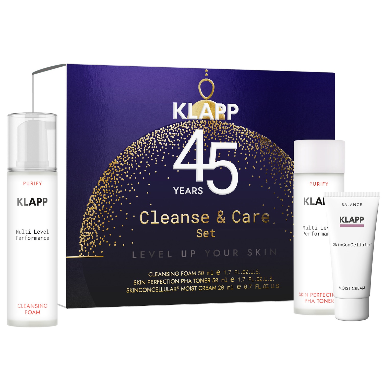 

Очищающий крем для лица weihnachten cleanse & care set Klapp, объем 50 мл + 50 мл + 20 мл