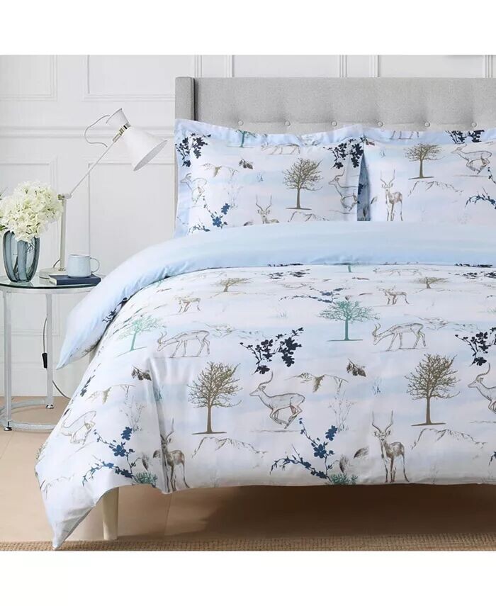 

Комплект пододеяльников Alpine Snow из 100 % хлопка, Twin/Twin XL Egyptian Linens, синий