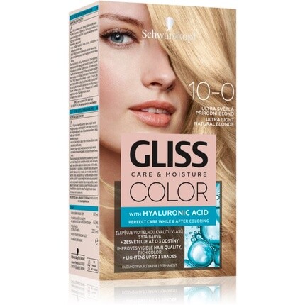 

Краска для волос Gliss Color Care & Moisture 10-0 Ультра светлый натуральный блондин