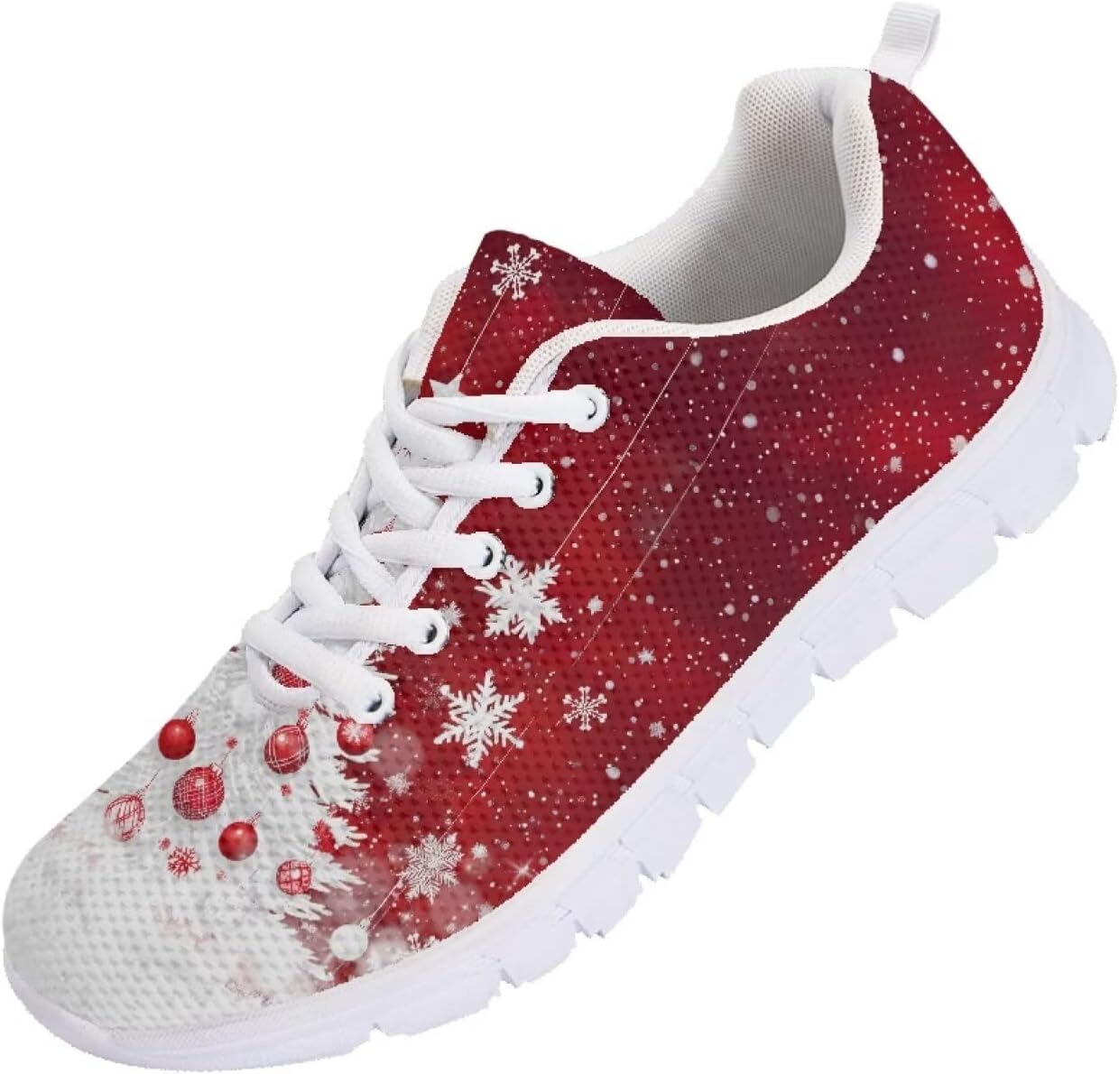 

Мужские кроссовки Funnydude Funny Print для тенниса, спортивные, удобные, дышащие, с сетчатым верхом, Christmas Tree