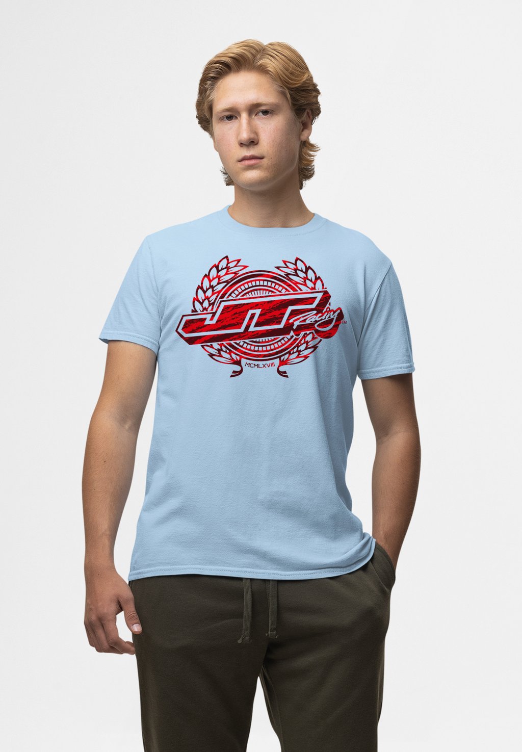 

Футболка с принтом RACING LOGO Henry Tiger, светло-голубой