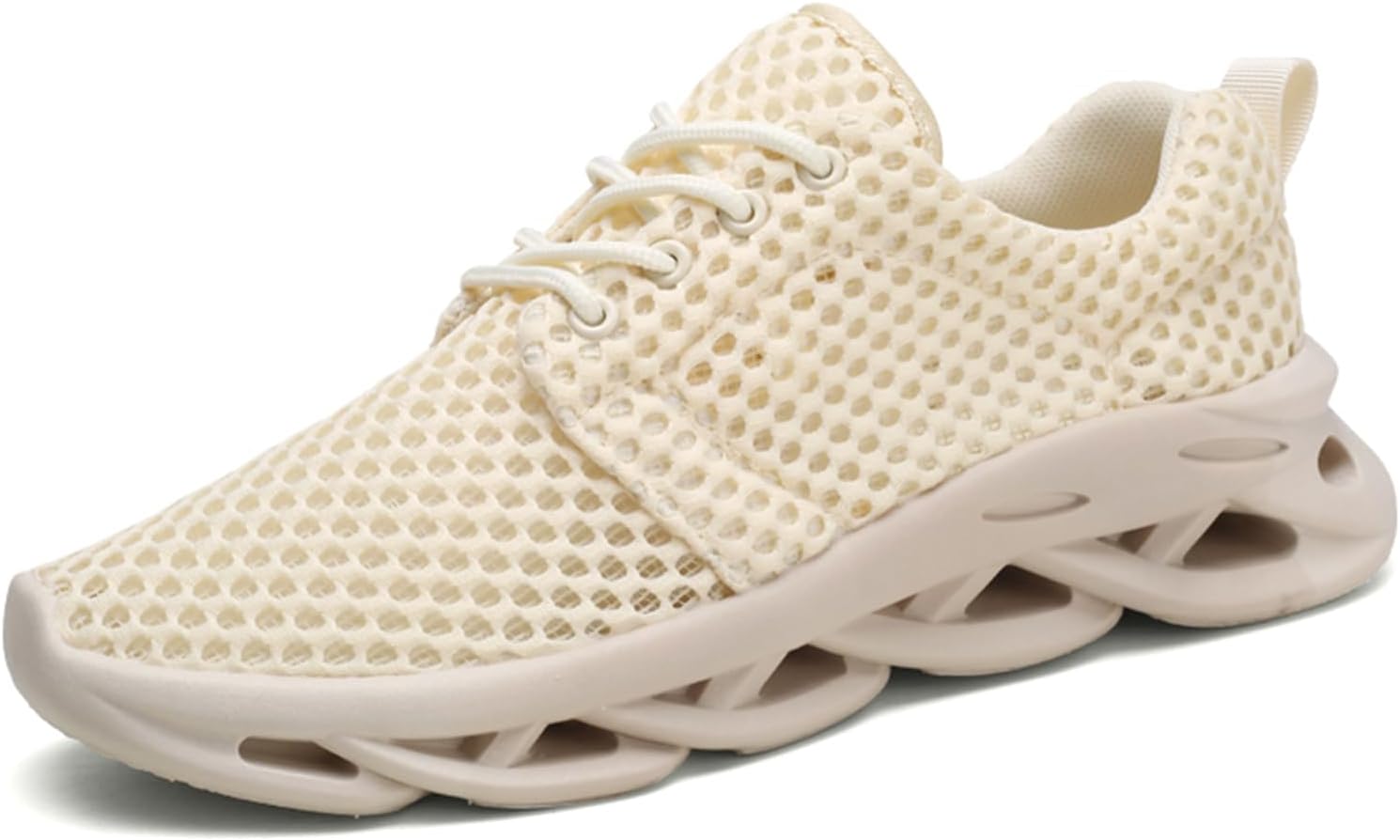 

Мужские прогулочные кроссовки с сеткой, дышащие, легкие, для бега, повседневные, спортивные, для тренажерного зала Spwagym, бежевый