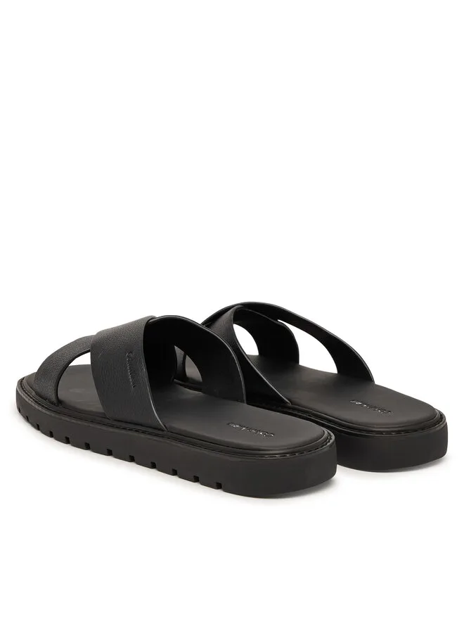 Calvin Klein Мюли квадратной формы, сандалии Xcross Lth HM0HM02235, черные — фото 3