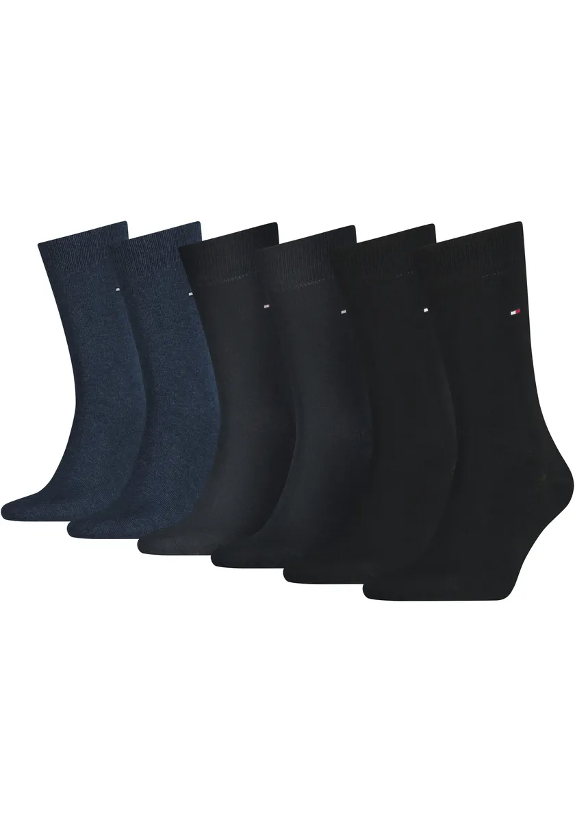 

Носки Tommy Hilfiger (6 шт.) из чесаного хлопка, цвет Black-Darkgrey-Navy