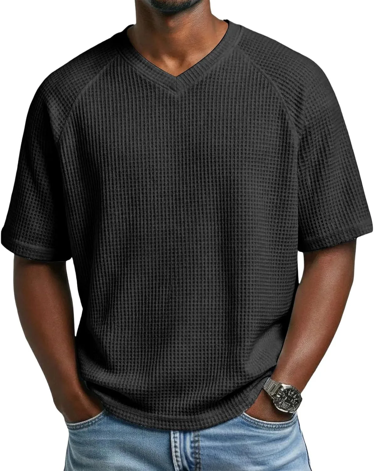 

Мужская футболка V-образного выреза для спорта и повседневной носки, дышащая, с коротким рукавом