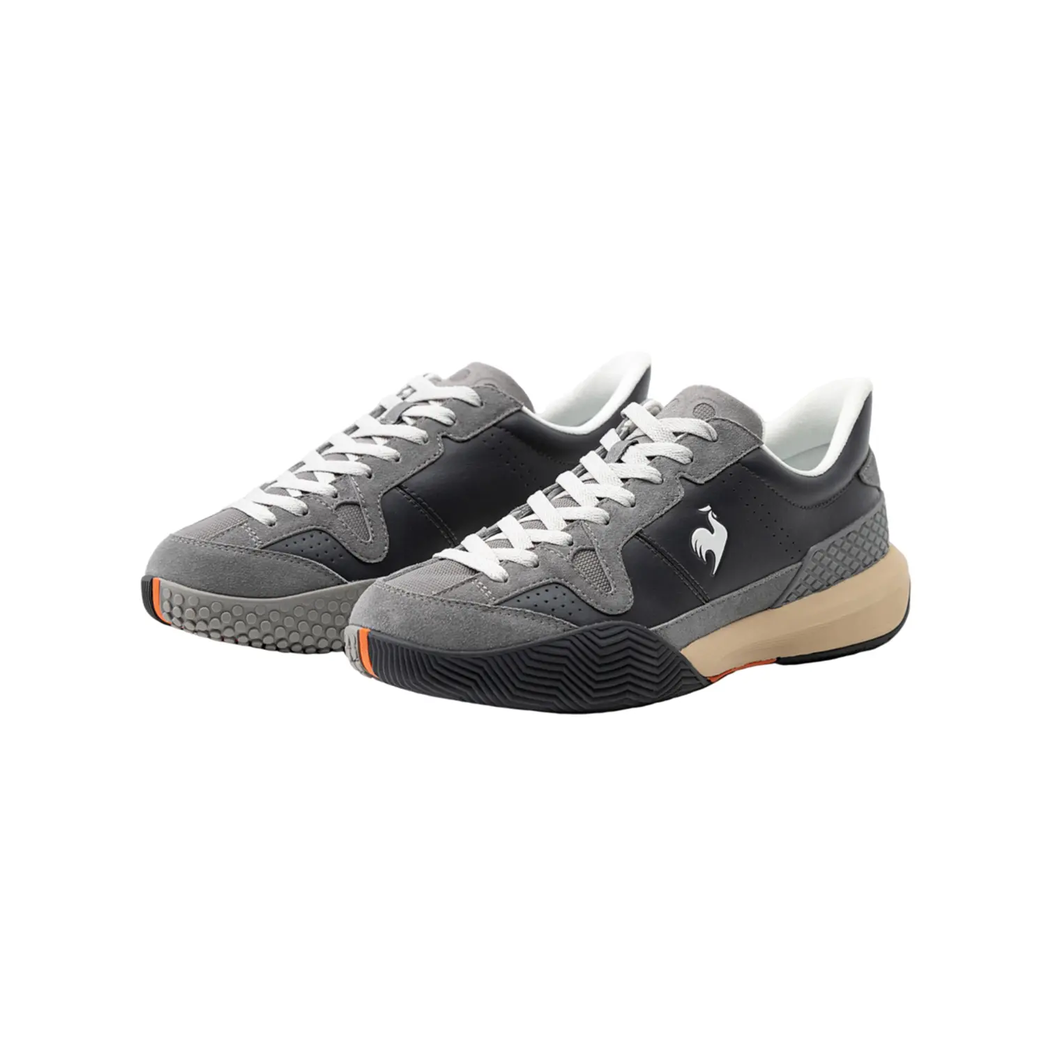 

Кроссовки le coq sportif Tennis Shoes Unisex Mid-top Black/Gray, черный/серый