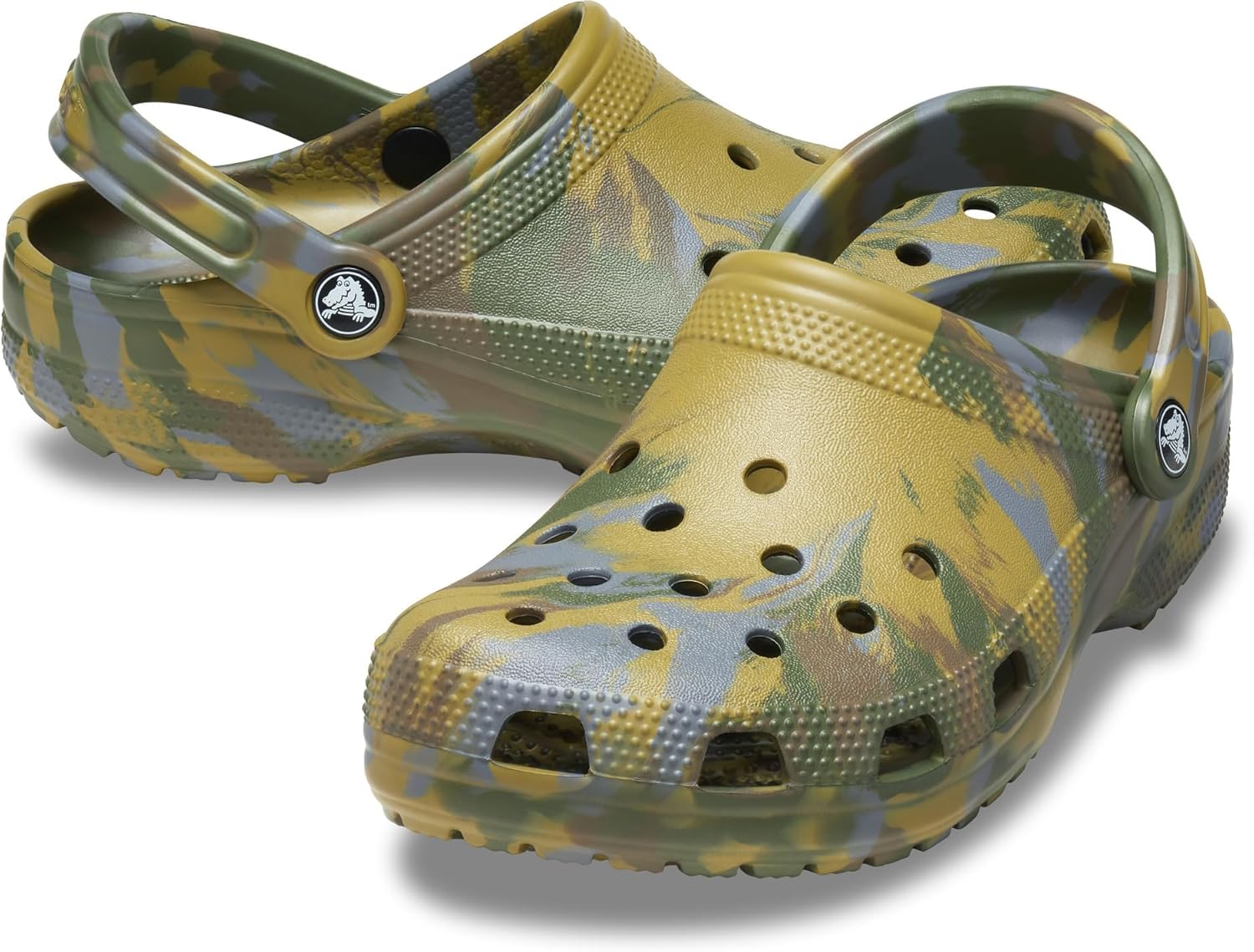 

Сабо Унисекс Классические мраморные кломпы с эффектом тай-дай Crocs, мультиколор