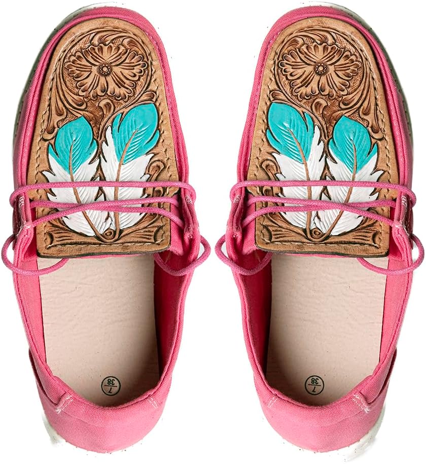 

Легкие туфли American Darling с ручной резьбой и отделкой из натуральной кожи, без шнурков, Обувь с тиснением, розовый