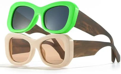 

Солнцезащитные очки 2026 для женщин и мужчин, цветные, с широкими дужками, дорожные, с защитой от УФ-излучения UV400, черные, один размер MTZJH, One Color