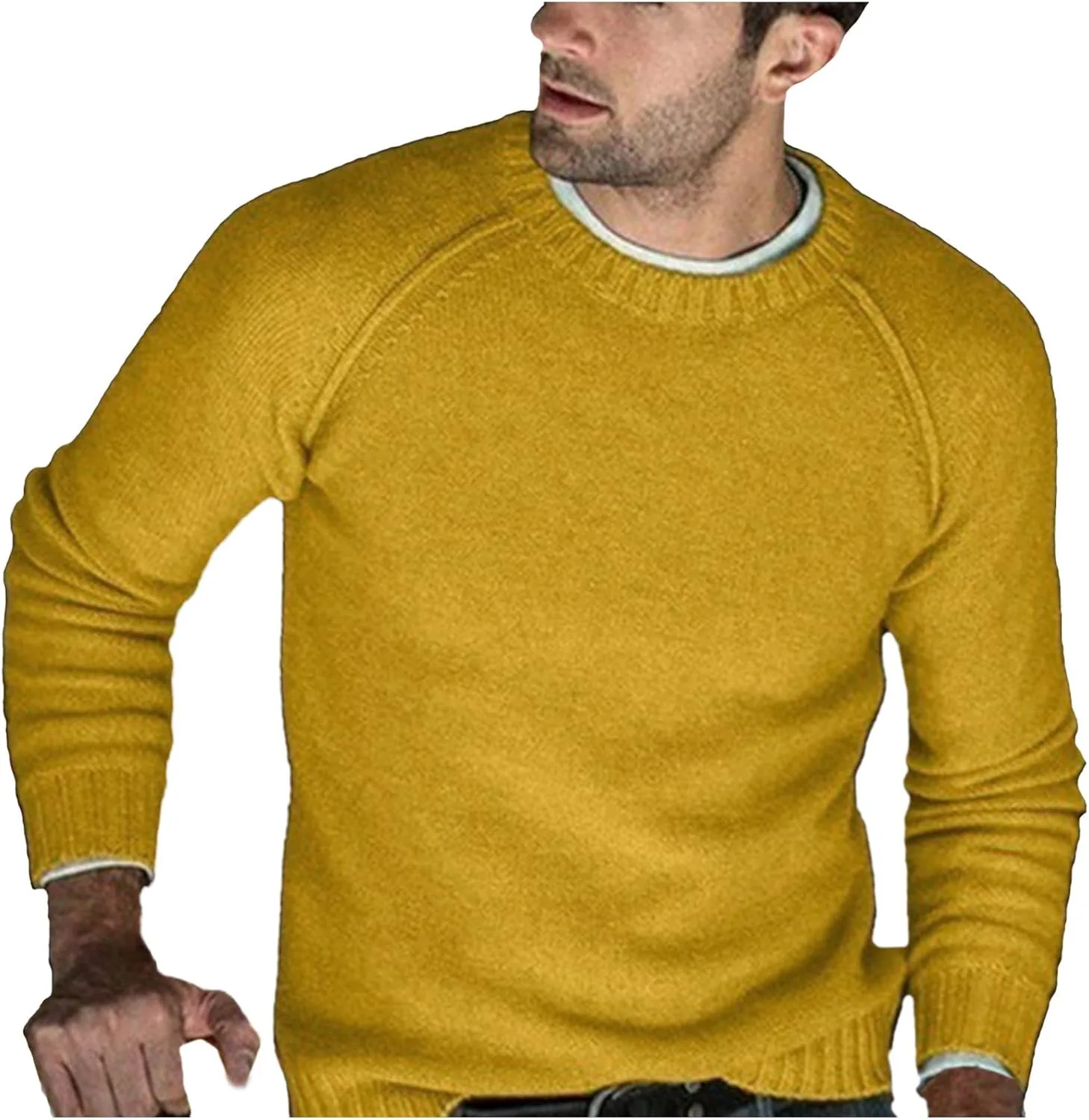 

Мужской свитер с узором твист и кабельной вязкой xoxingysm