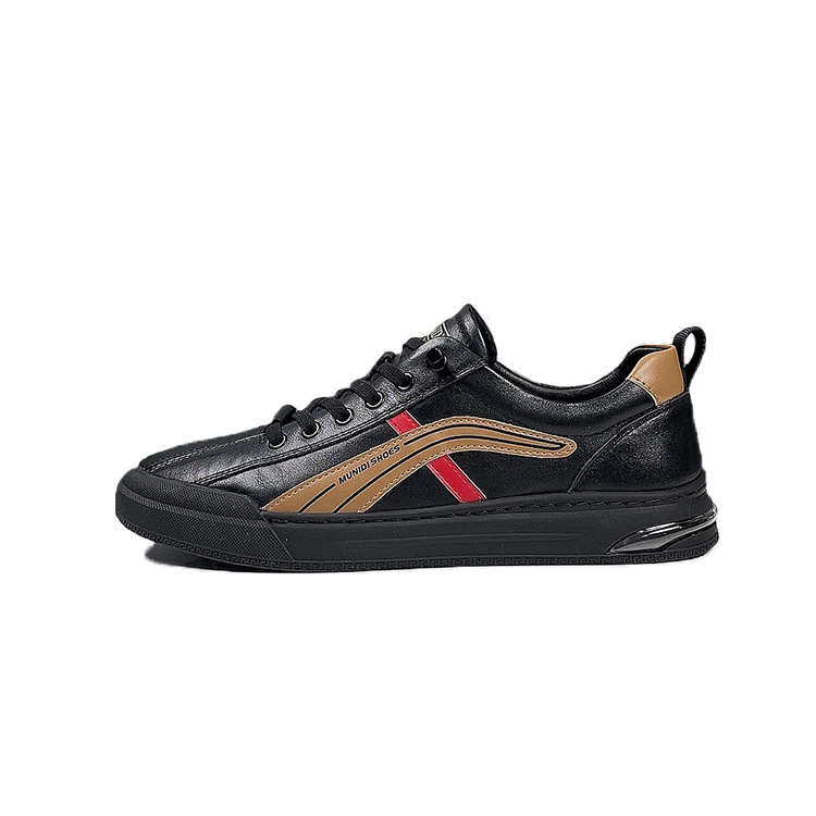 

Devanro Износостойкие, легкие, дышащие и нескользящие мужские скейтерские кеды лоу-топ черные, цвет Black