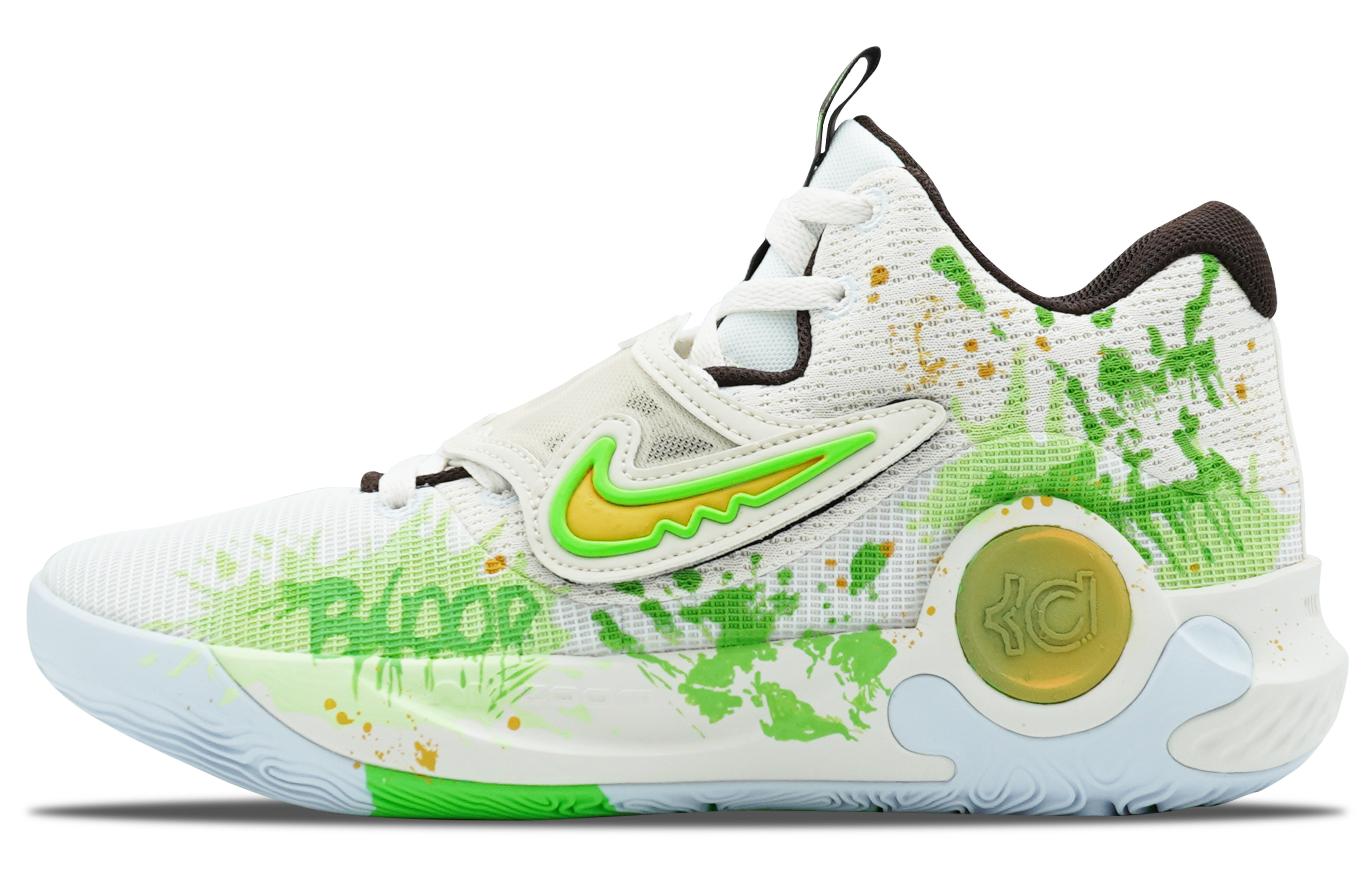 

Nike Баскетбольные кроссовки KD Trey 5 X Cushioning с низким верхом, отводящие влагу, мужские, зеленые, белые, оранжевые