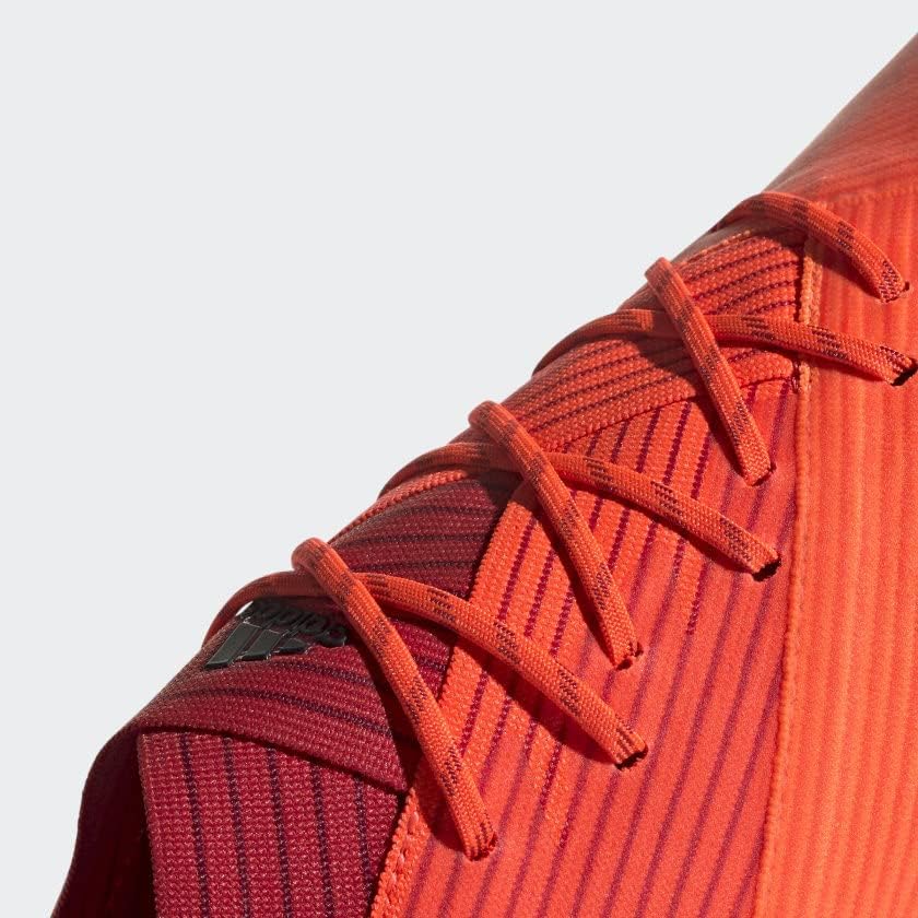 Мужские футбольные бутсы Adidas Nemeziz 19.1 для твердого грунта, коралловый/черный/красный — фото 2