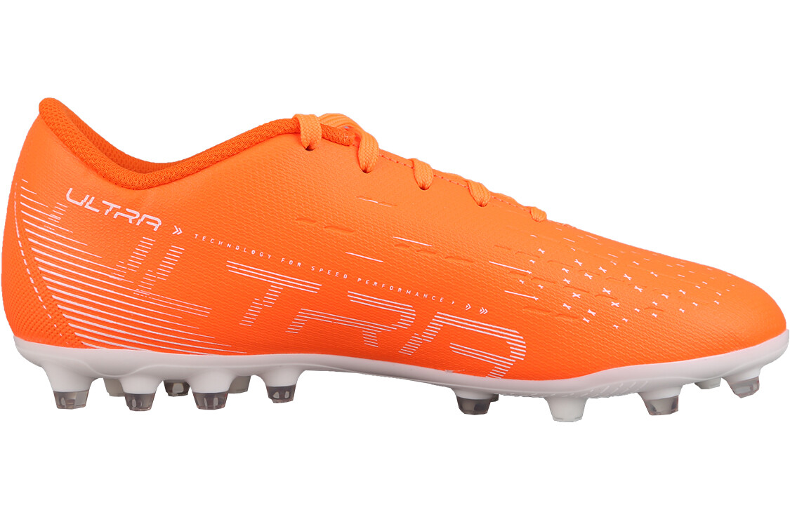 Детские футбольные бутсы Puma для детей, Ultra Orange-PUMA White-Blue Glimmer — фото 2