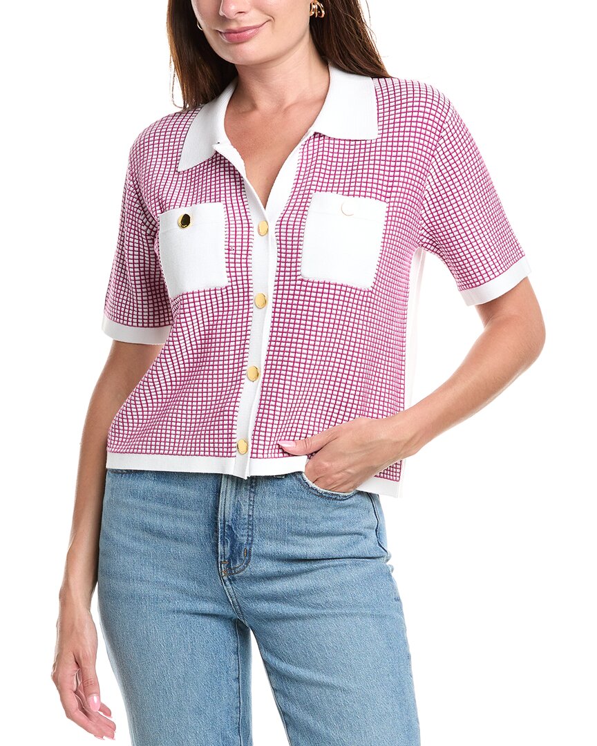 

Свитер кардиган St John Vichy Knit St. John, белый