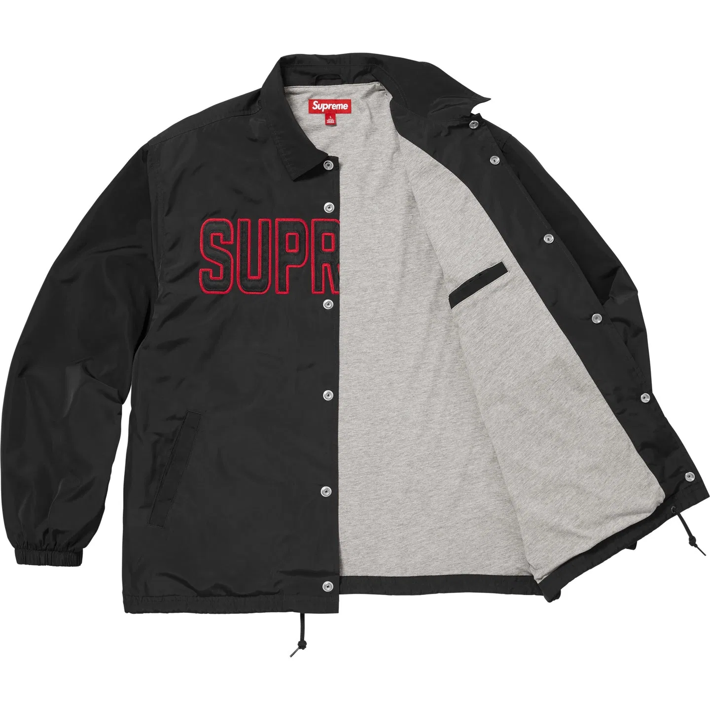 Куртка-бомбер Supreme Spellout Coaches Jacket черная — фото 4