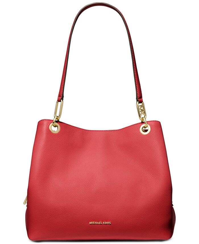 

Большая кожаная сумка-тоут Kensington Michael Kors, красный