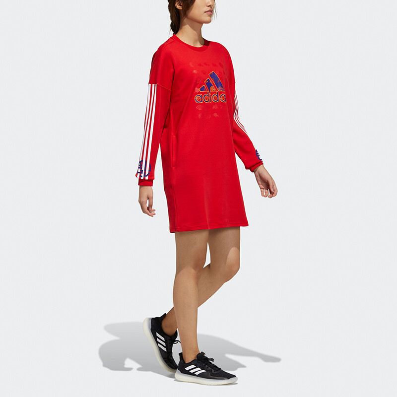 Женская толстовка CNY Collection, красная Adidas — фото 4