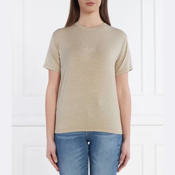 

Выберите футболку обычного кроя Boss, бежевый