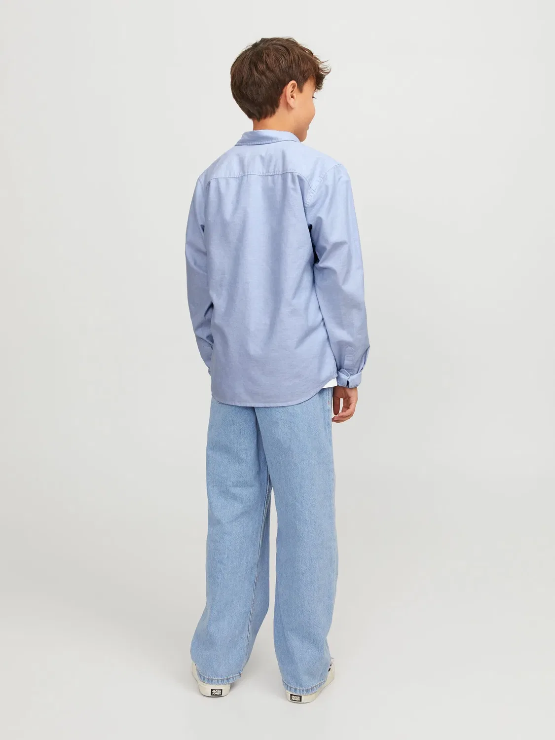 Рубашка Oxford, JACK & JONES Junior, кашемировый синий — фото 4