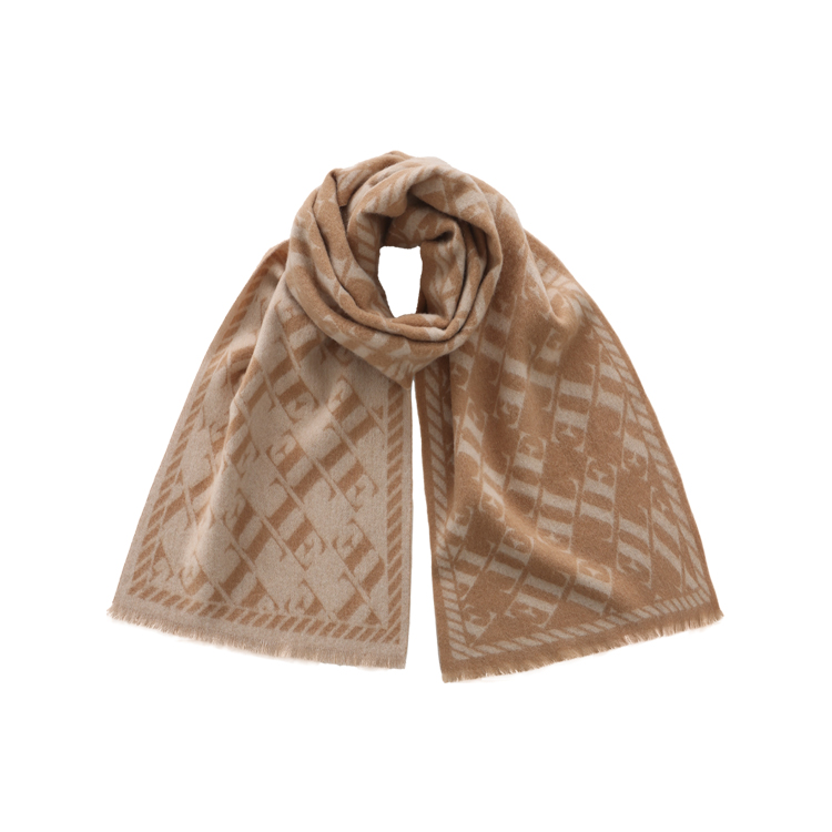 

Шарф из овечьей шерсти вязаный для женщин ELLE, camel coffee