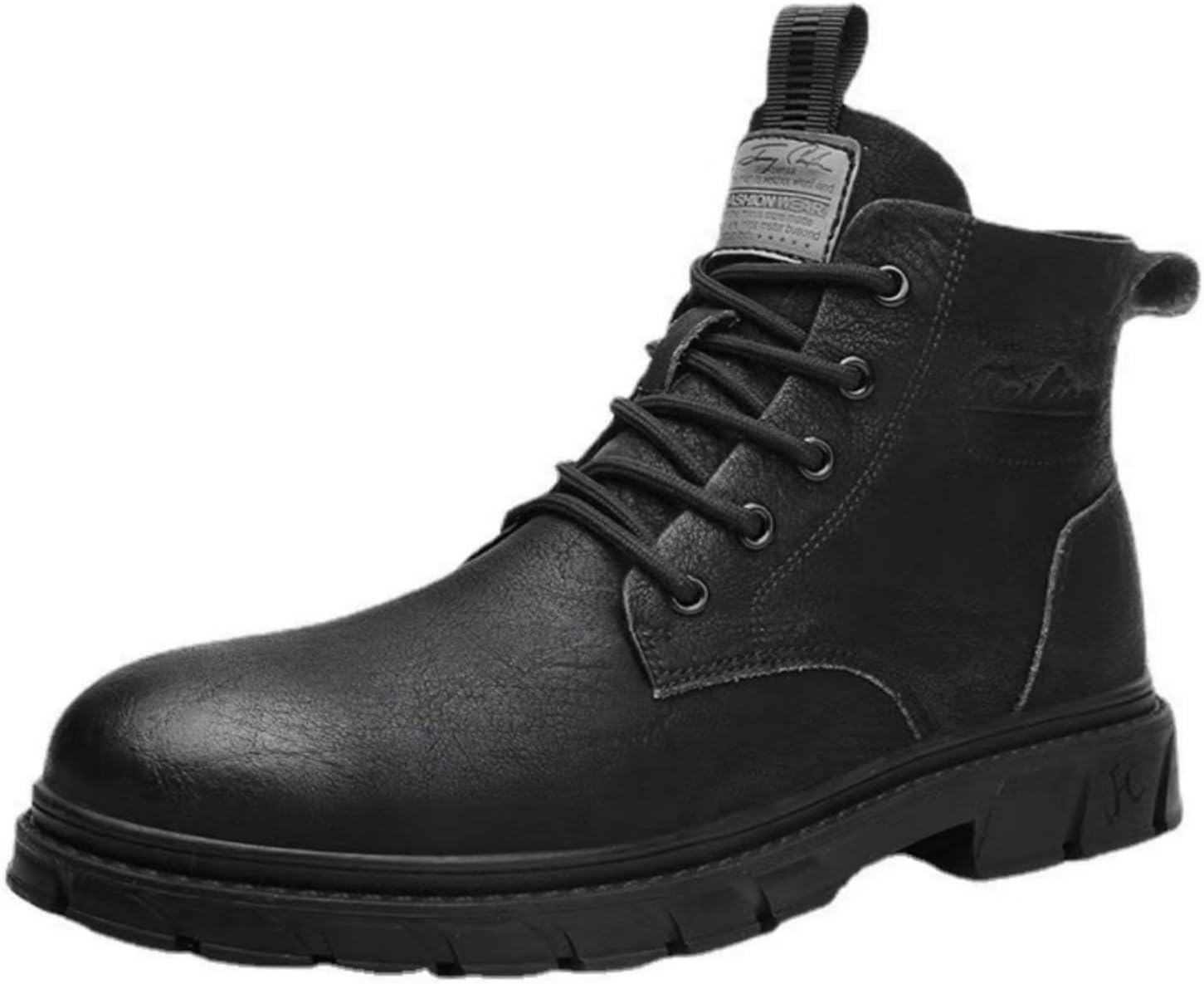 

Мужские массивные ботинки на платформе, водостойкие высокие походные ботинки тактического стиля повседневной моды Ctkvbmeoi, черный