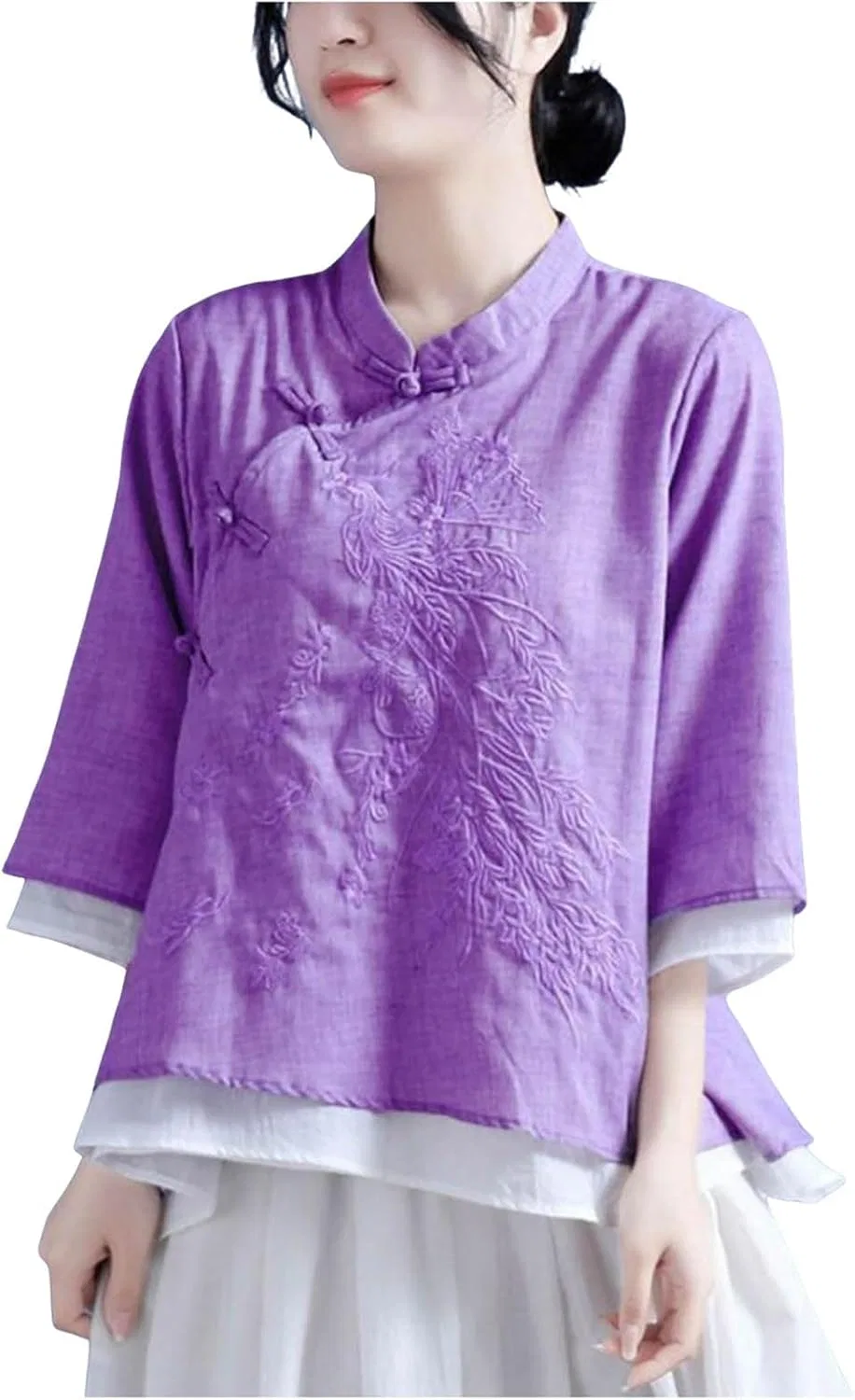 Футболка с длинным рукавом, свободный крой, Active Shirts & Tees, фиолетовый