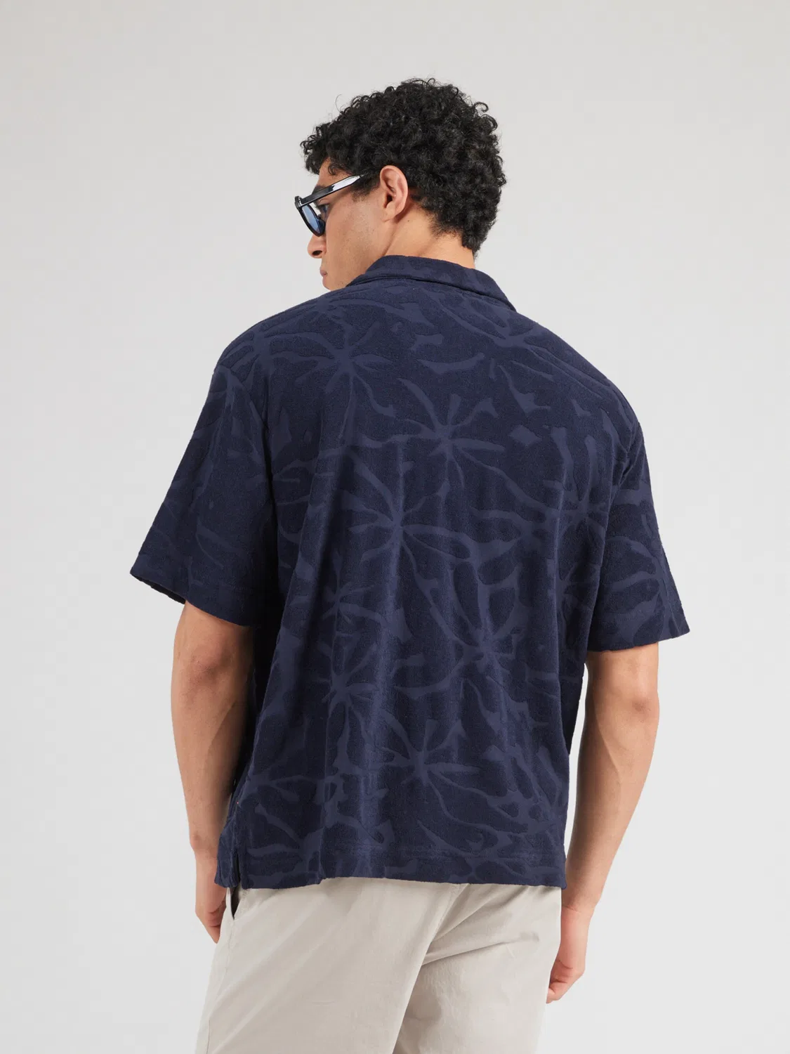 Рубашка на пуговицах Boss Comfort fit Button Up Shirt We_Flower в темно-синем и темно-синем цветах — фото 4