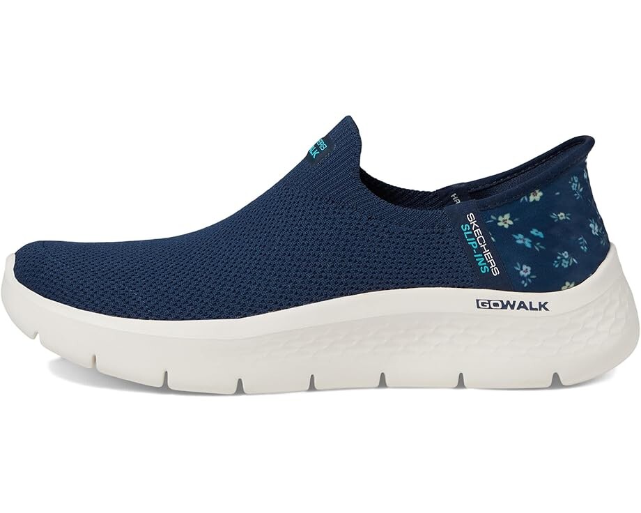 Кроссовки SKECHERS Go Walk Flex Sunset Rose Hands Free Slip-Ins, цвет Navy/Turquoise — фото 4