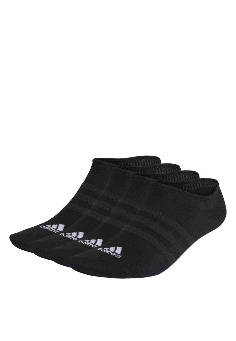 Носки женские, невидимые, тонкие и легкие, 3 пары Adidas, белый/черный