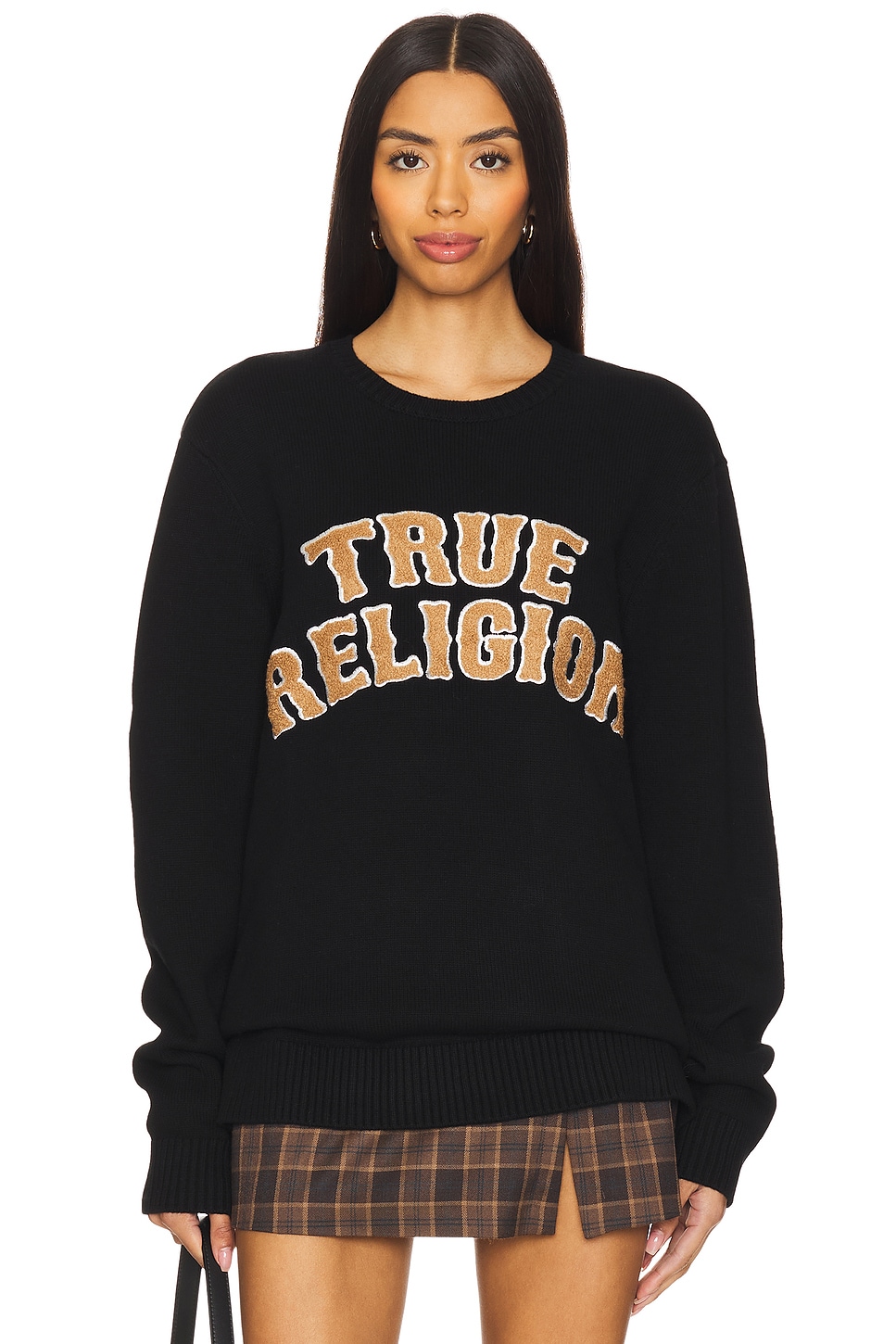 

Свитер из синели True Religion, черный