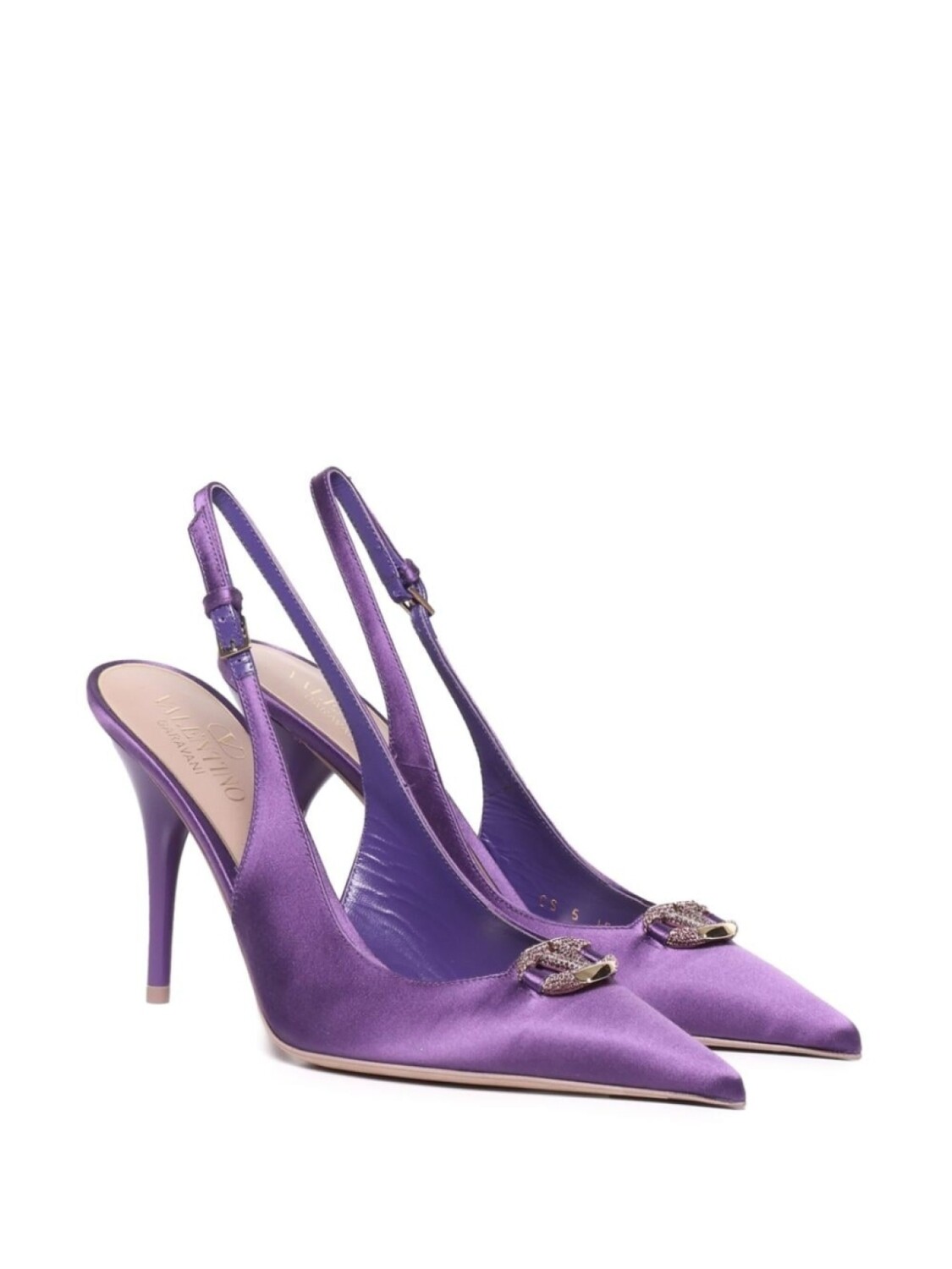 

Valentino Garavani туфли-лодочки с логотипом из стразов, фиолетовый