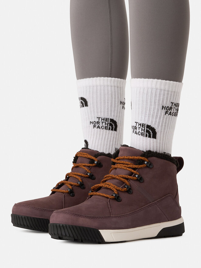 Женские ботинки The North Face Sierra из нубука с искусственным мехом, бордово-коричневый — фото 2