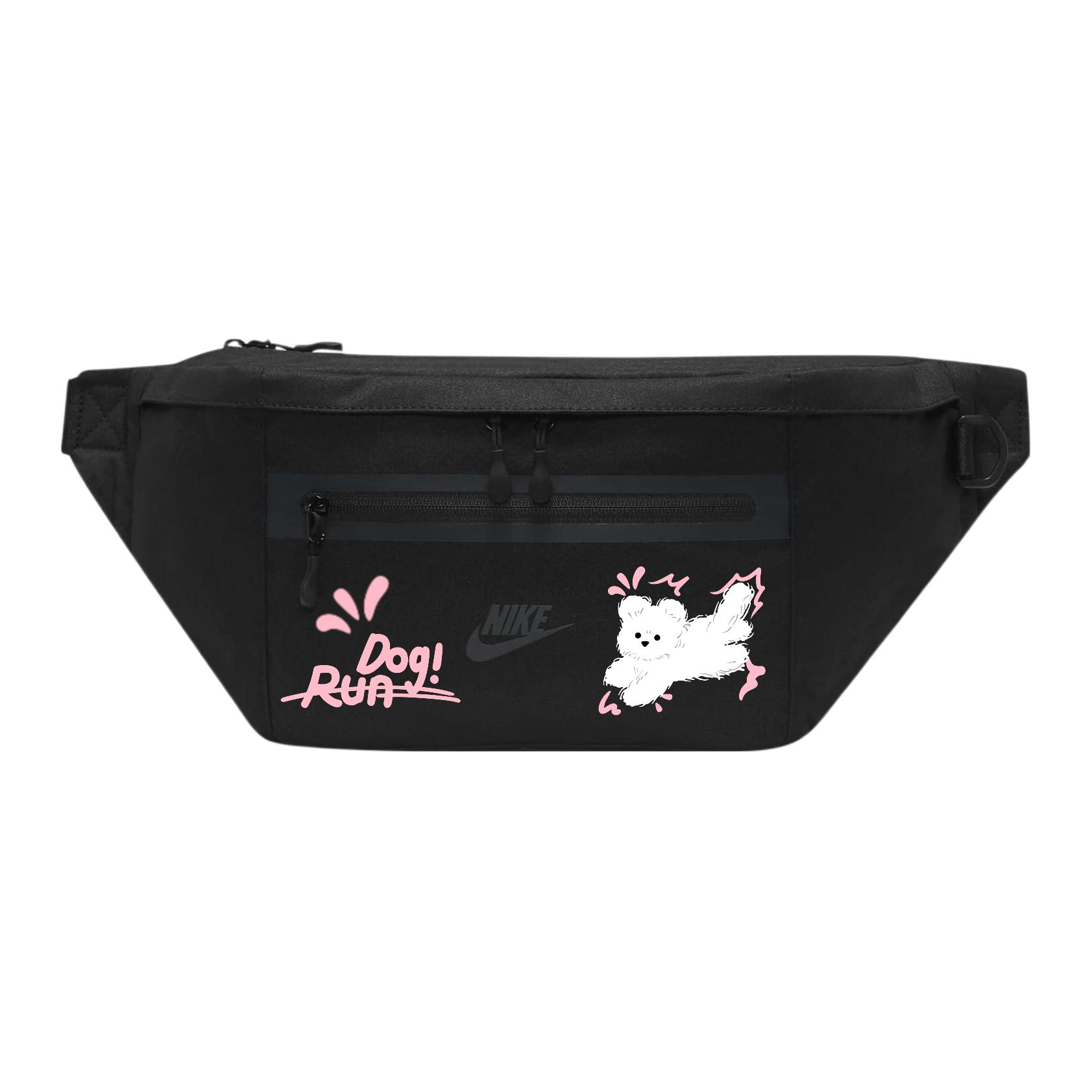 

Nike Универсальная поясная сумка из ткани черного цвета, Black