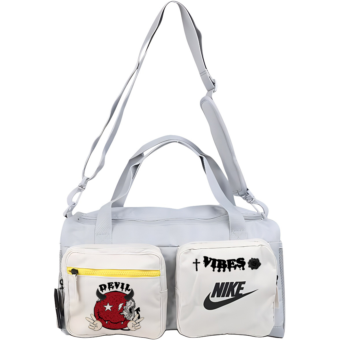 

Nike Тканевая дорожная сумка унисекс светло-дымчато-серый, Demon Smile