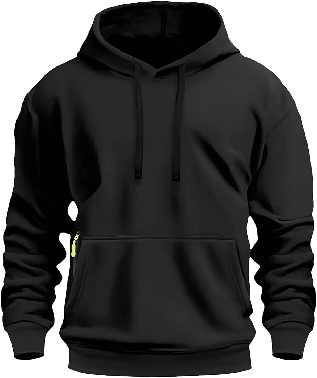 

Мужской худи с капюшоном Classic Fleece и карманом-кенгуру с оранжевой молнией