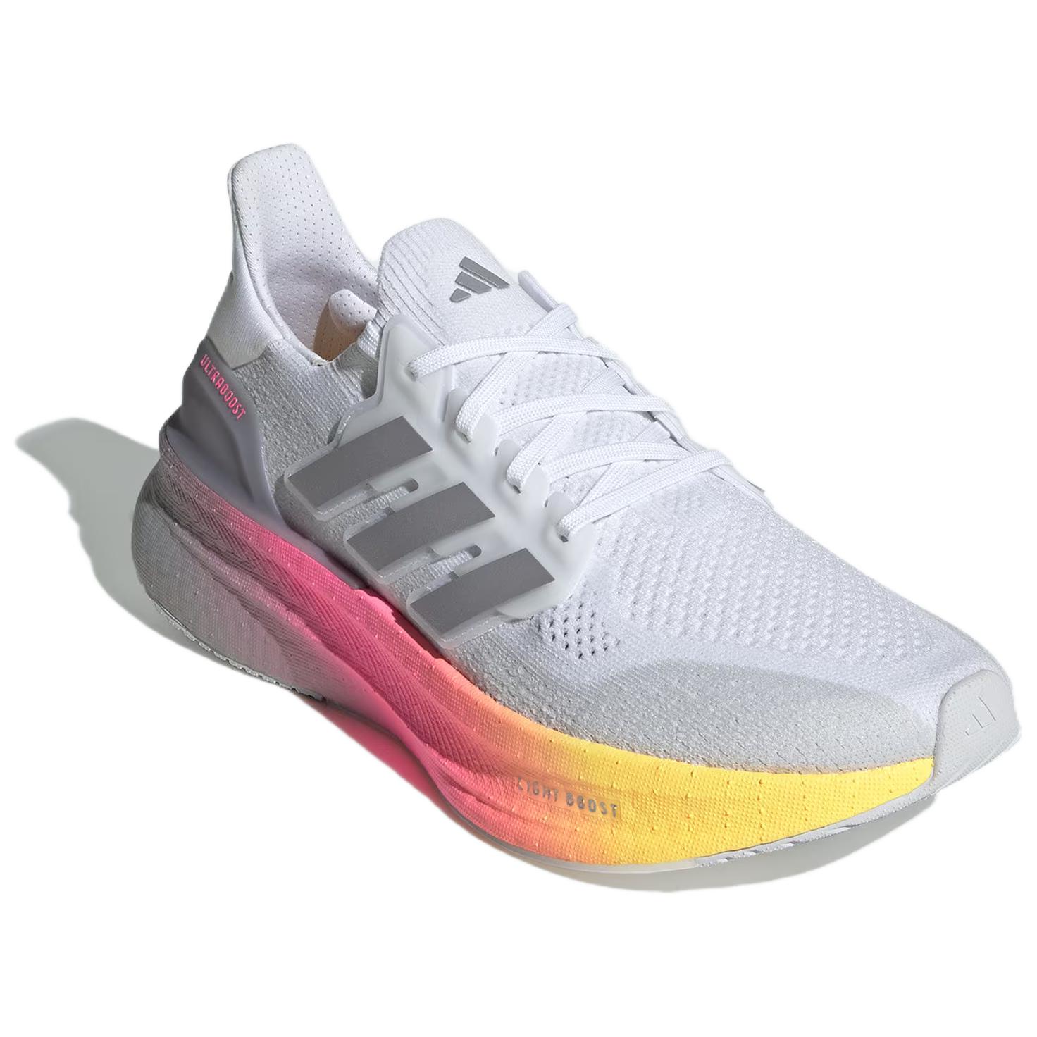 УльтраБуст 5 'Белый Прозрачный Розовый' Adidas, Белый/Почтенный Серый/Ярко-Розовый — фото 3
