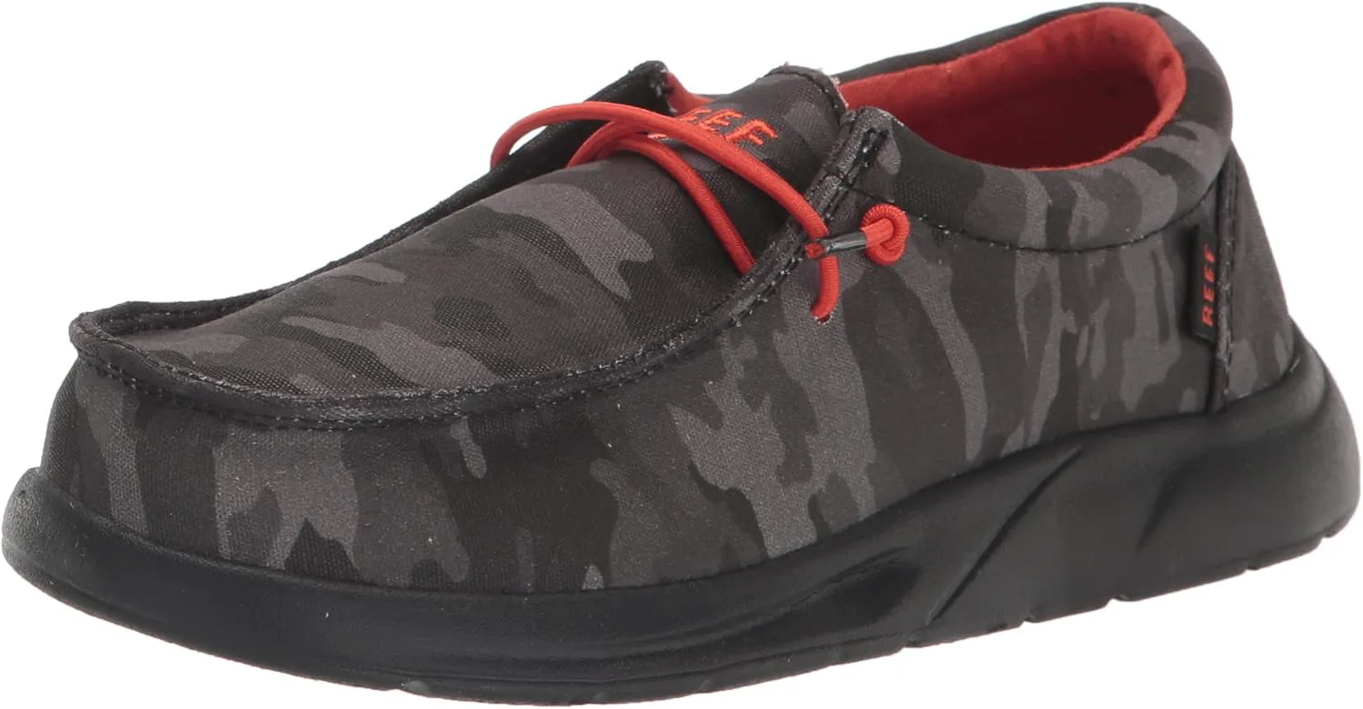 

REEF Мальчики Подушка Побережья Обувь, черный/красный